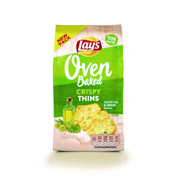 SPAR Lay's Oven Chips Crunchy Thins Olive Oil & Herbs je vindt het