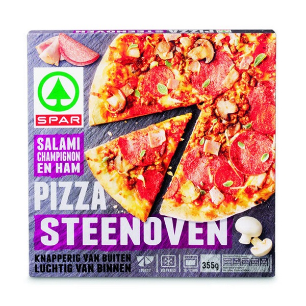 Spar Spar Steenoven Pizza Salami Champignon En Ham Je Vindt Het Bij Spar