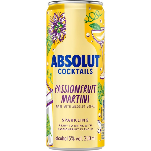 Absolut Mixdranken Passionfruit Martini voorkant