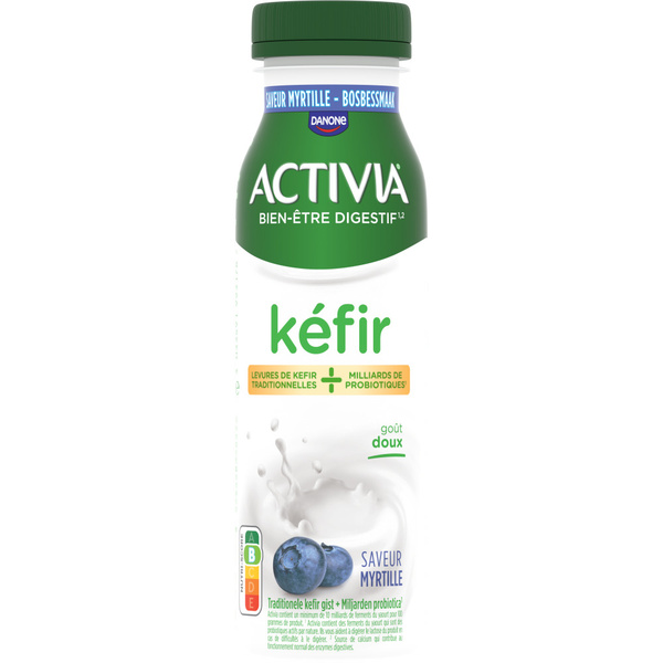 Activia Activa kefir drink bosbes 280gr voorkant