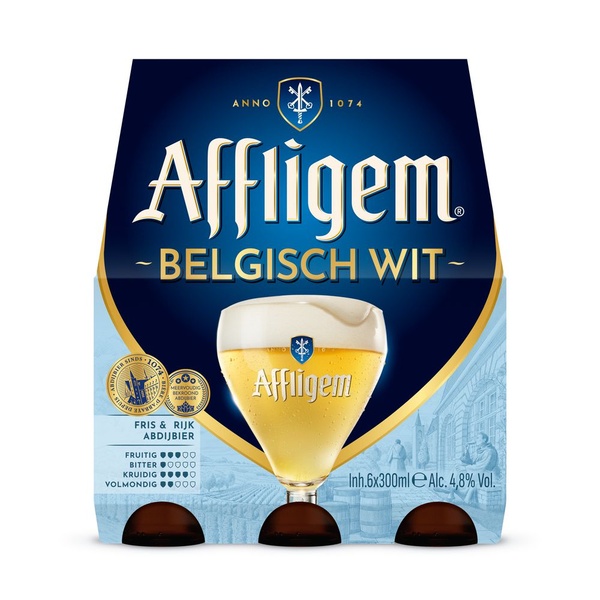 Affligem belgisch wit fl 6x300 ml voorkant