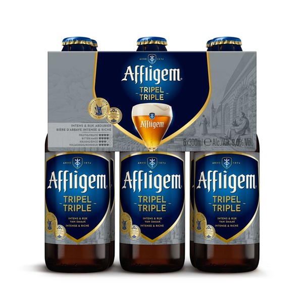 Affligem tripel 6-pack fles 300ml voorkant