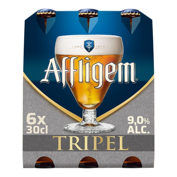Affligem tripel 6-pack fles 300ml achterkant