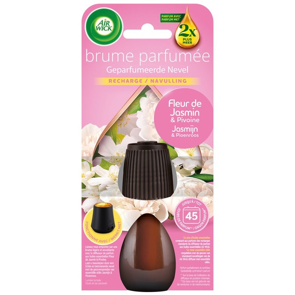 Airwick essential mist refill jasmijn & pioenroos voorkant