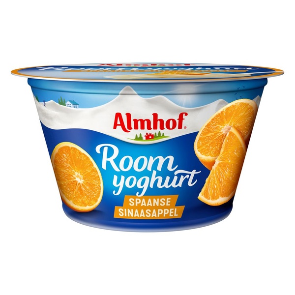 Almhof roomyoghurt spaanse sinaasappel voorkant
