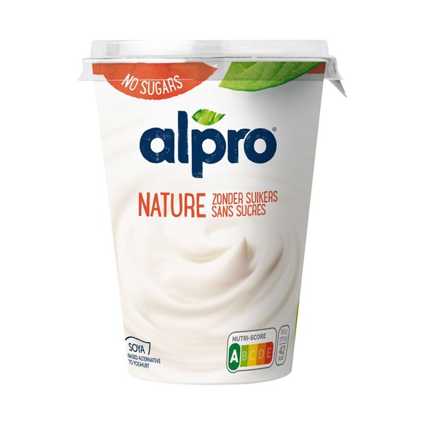 Alpro yoghurtvariatie naturel ongezoet voorkant