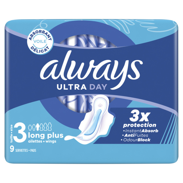 Always Maandverband Long plus met vleugels voorkant