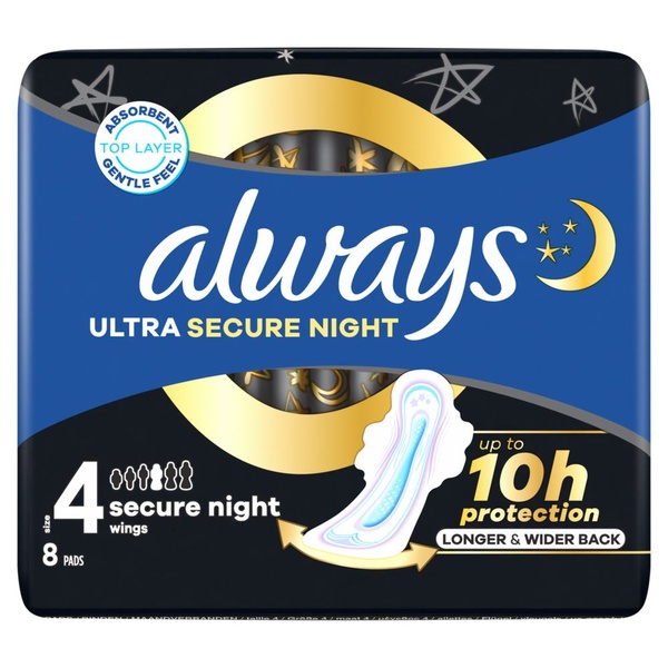 Always maandverband ultra secure night wings voorkant