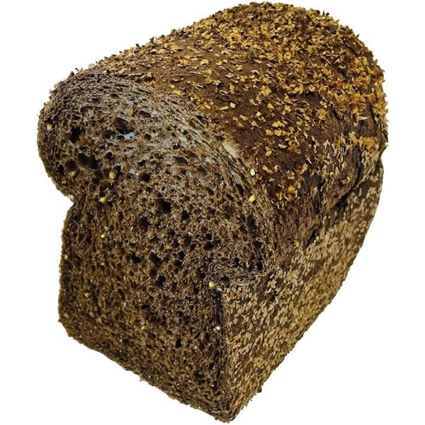 Ambachtelijke Bakker dubbeldonker bruin half gesneden voorkant