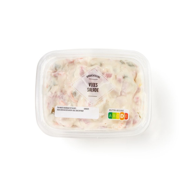 Ambachtelijke salade vlees voorkant