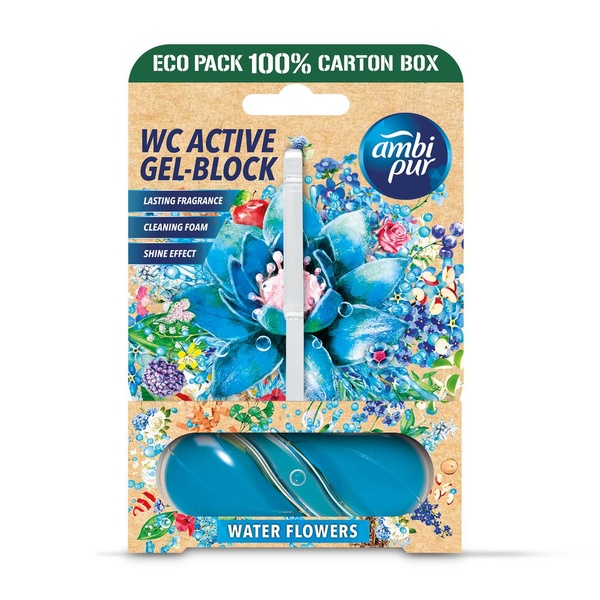 Ambi-Pur toiletblok gel water flowers voorkant