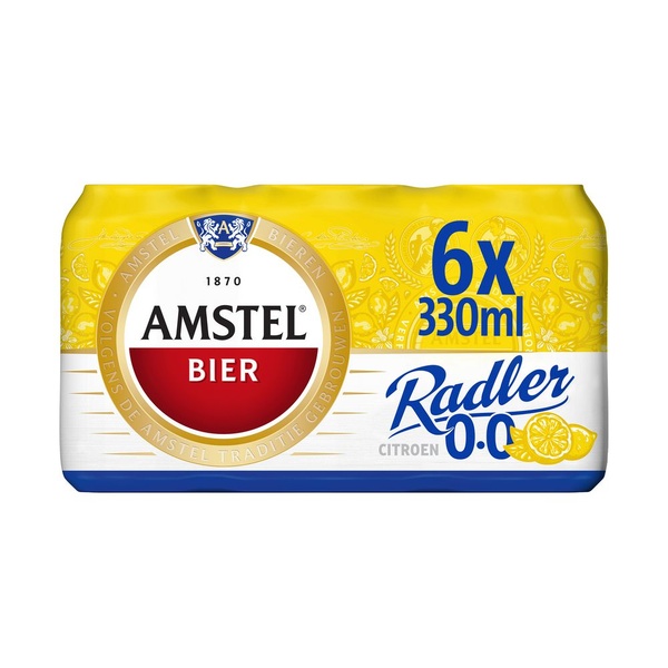 Amstel bier radler 0.0 bl  6x330 ml achterkant