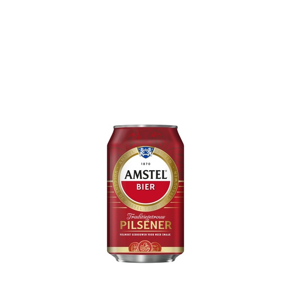 Amstel pilsener blik 330 ml voorkant