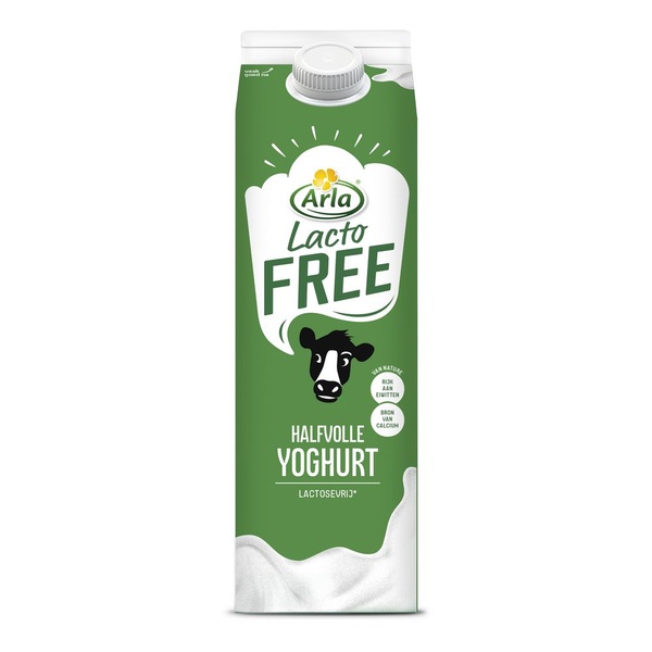 Arla yoghurt halfvol lacto free voorkant