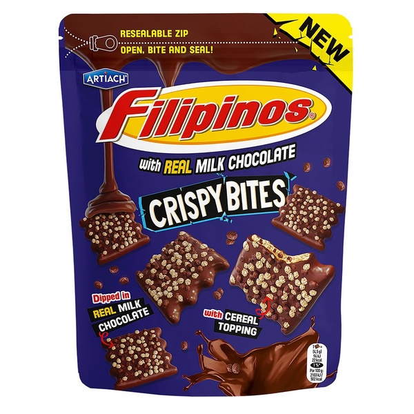 Artiach koekjes filipionos crispy bites melk voorkant