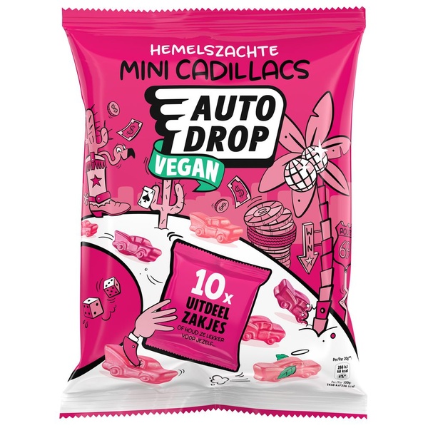 Autodrop drop mini cadillacs vegan voorkant