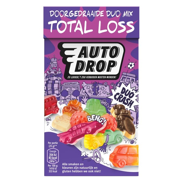 Autodrop duo crash mix total loss achterkant