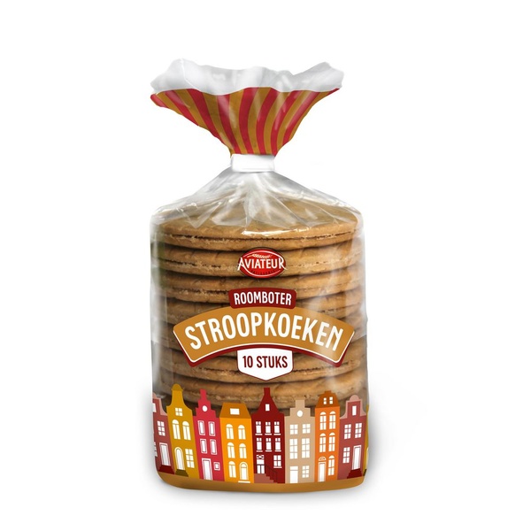 Aviateur stroopkoeken voorkant