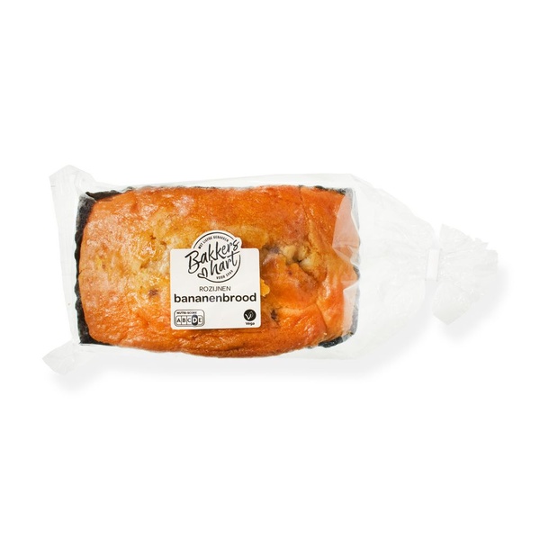 BakkersHart bananenbrood met rozijnen voorkant