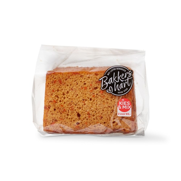 BakkersHart carrot cake plakken 6 stuks voorkant