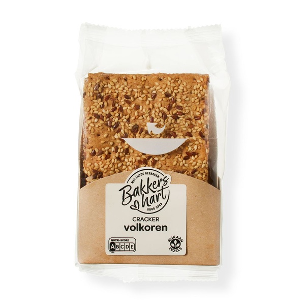BakkersHart crackers volkoren voorkant
