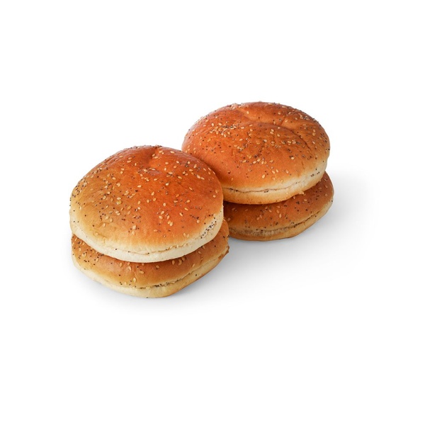 BakkersHart hamburgerbroodjes luxe 4 stuks achterkant