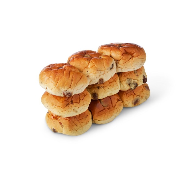 BakkersHart mini rozijnen krentenbollen 9 stuks achterkant