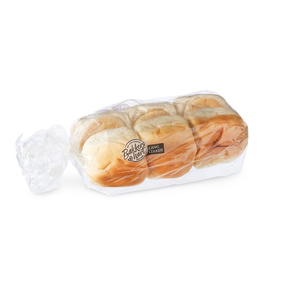 BakkersHart witte bollen 6 stuks voorkant