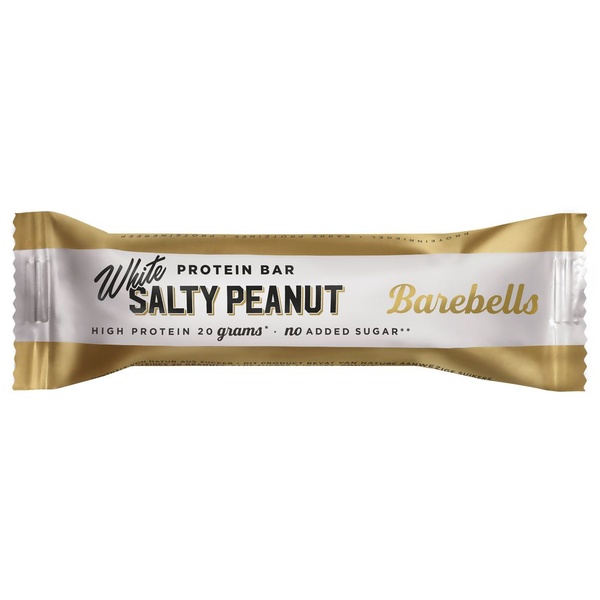 Barebells protein bar white salty voorkant