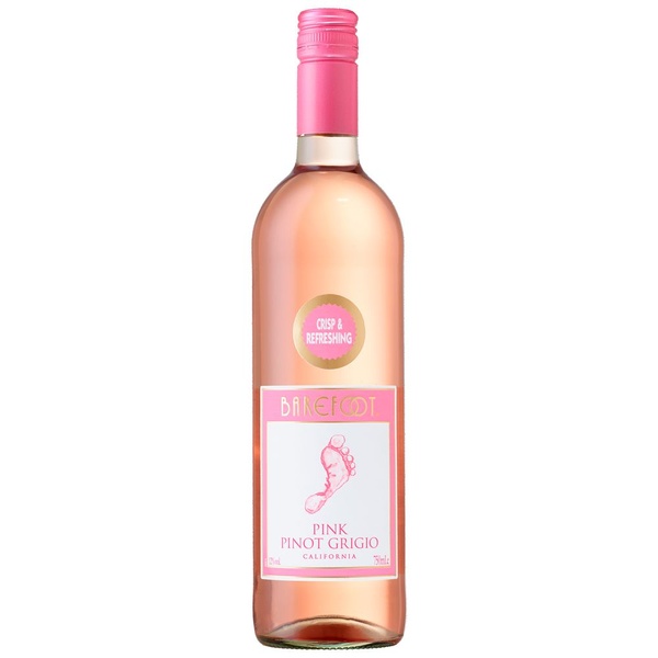 Barefoot pink Pinot Grigio voorkant