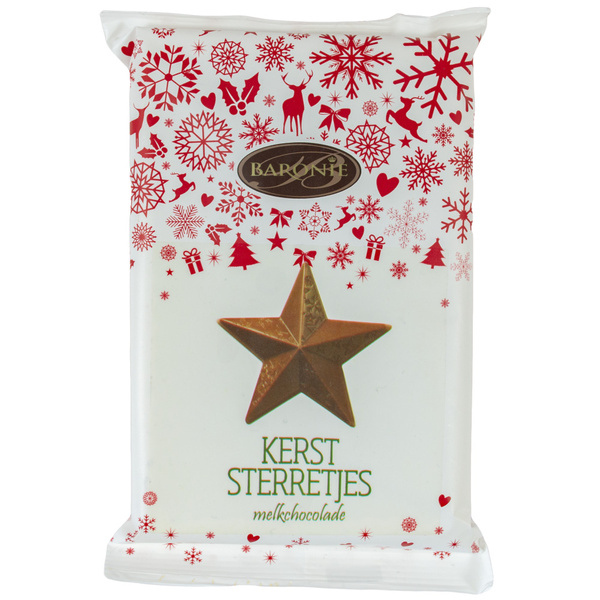 Baronie Chocolade Kerststerretjes voorkant