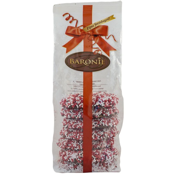 Baronie musketkrans puur rood & wit voorkant