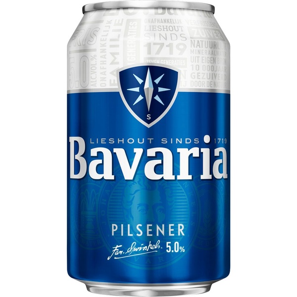 Bavaria pils blik 330 ml voorkant