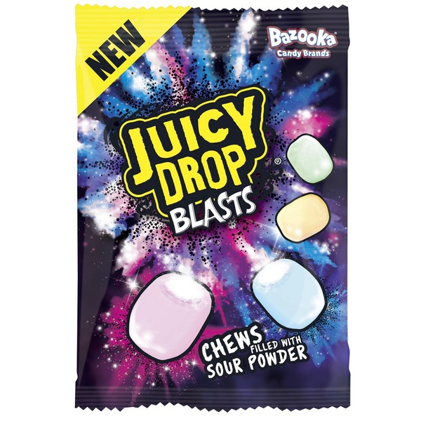 Bazooka juicy drop blasts fruitsmaak voorkant
