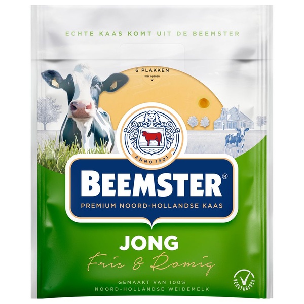 Beemster kaas plakken jong  achterkant