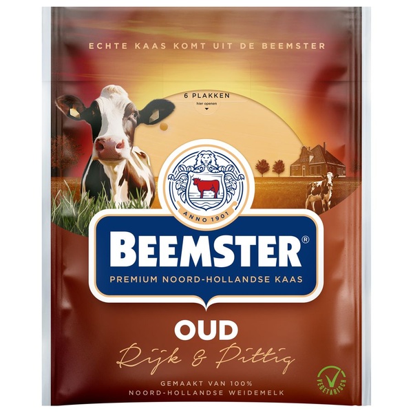 Beemster kaas plakken oud  achterkant