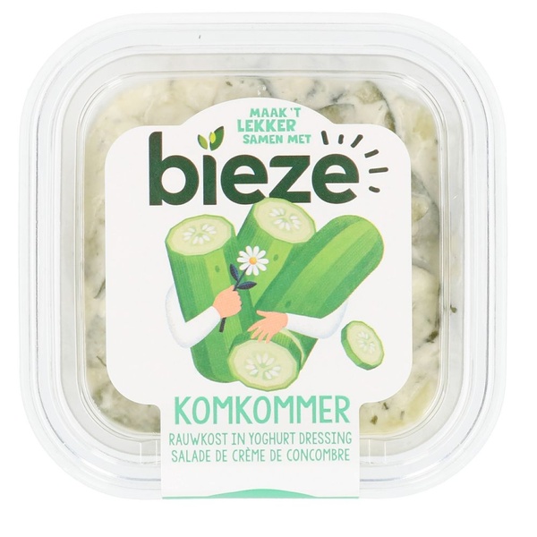 Bieze komkommer rauwkost voorkant