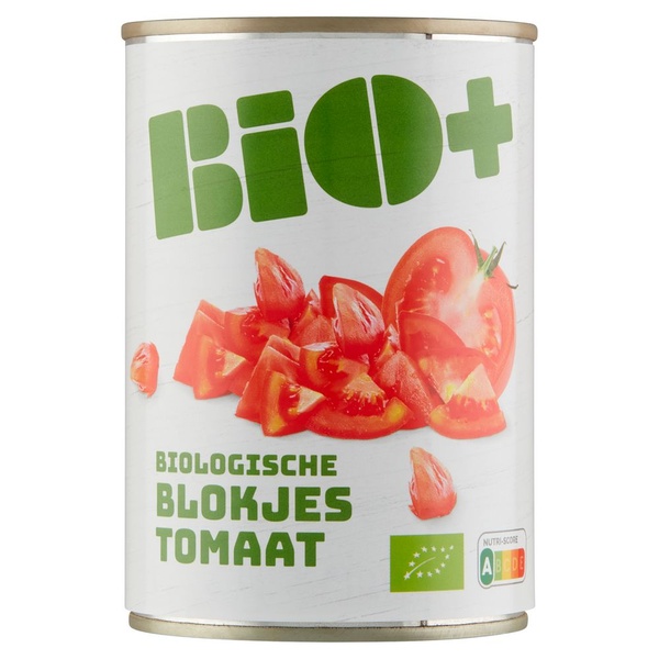Bio+ Biologische tomatenblokjes voorkant