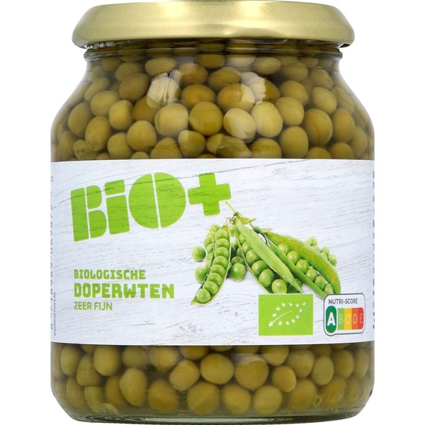Bio+ doperwten bio voorkant