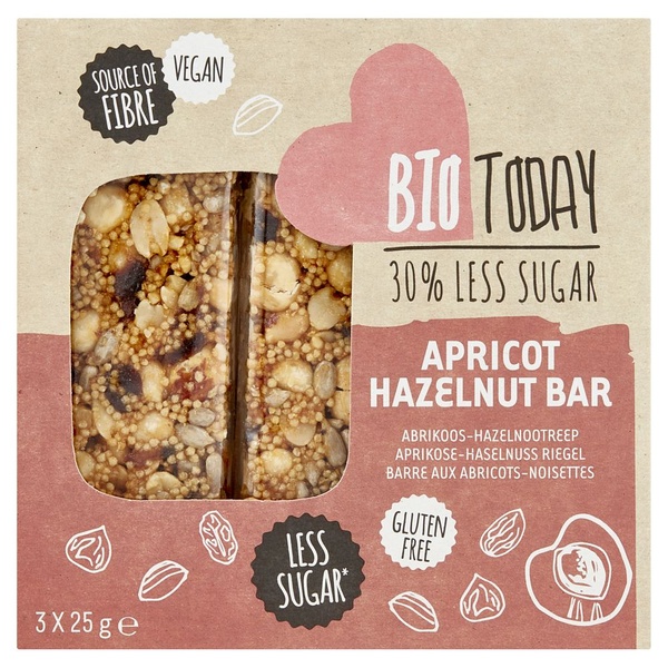 Bio Today reep abrikoos hazelnoot voorkant