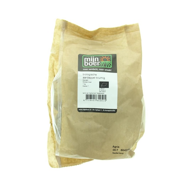 biologische aardappelen vastkokend voorkant