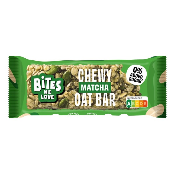 BitesWeLove chewy oat bar matcha voorkant