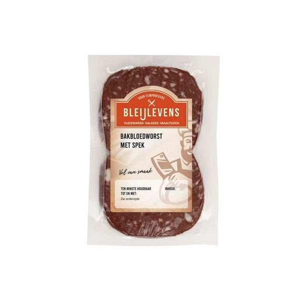 Bleijlevens bakbloedworst schijven voorkant