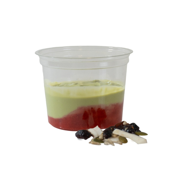 Bloemcool matcha yoghurt aarbei coulis 220 gram voorkant