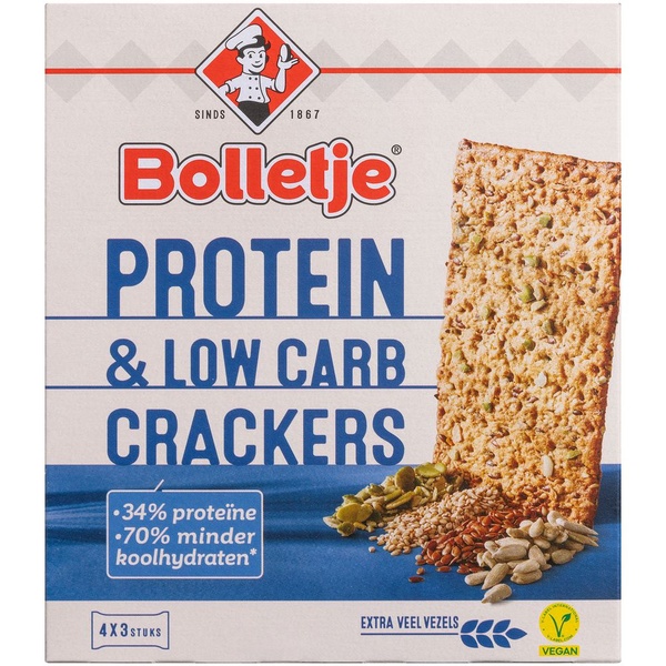 Bolletje crackers protein low carb voorkant