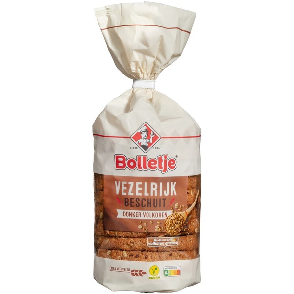 Bolletje vezelrijk beschuit volkoren voorkant