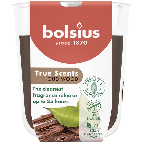 Bolsius Bolsius Geurkaars True Scents Oud Wood Bruin voorkant