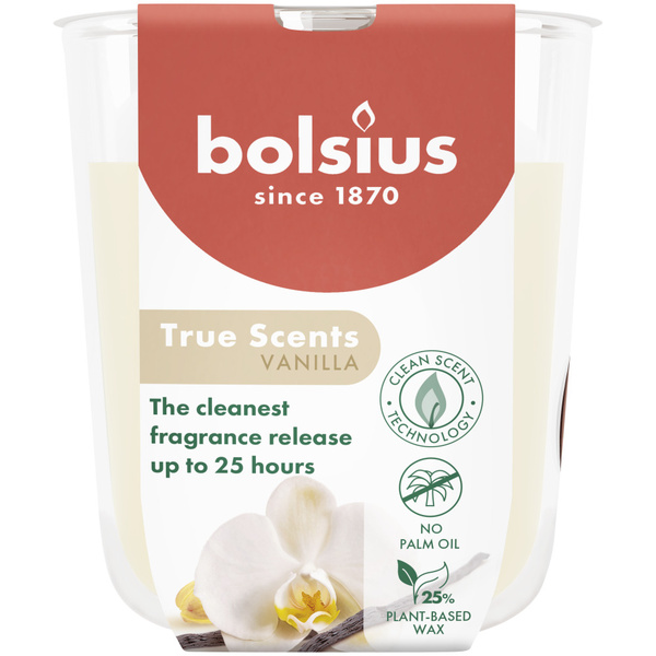 Bolsius Geurkaars Vanille - ivoor voorkant