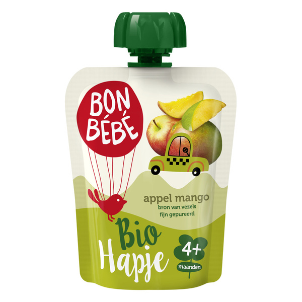 Bonbébé 6m+ bio appel mango pouch voorkant