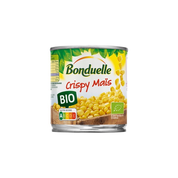 Bonduelle Biologische Crispy Maïs Bio achterkant